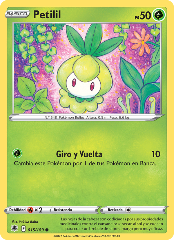 Petilil 015 — Astral Radiance (Spanish Pokémon TCG card)
