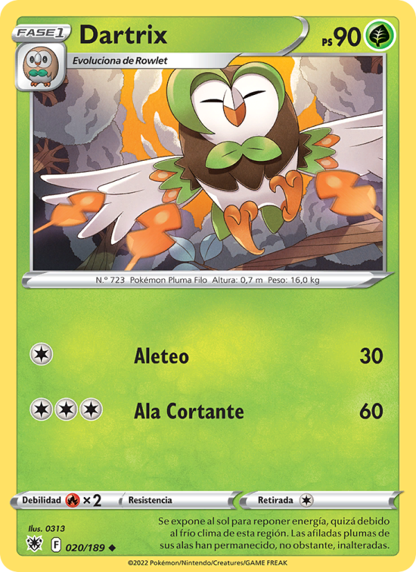 Dartrix 020 — Astral Radiance (Spanish Pokémon TCG card)