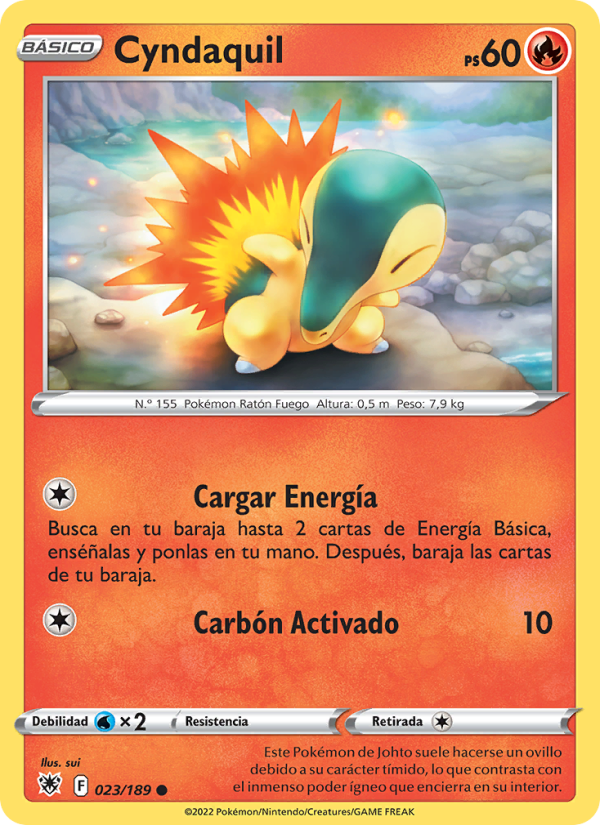 Cyndaquil 023 — Astral Radiance (Spanish Pokémon TCG card)