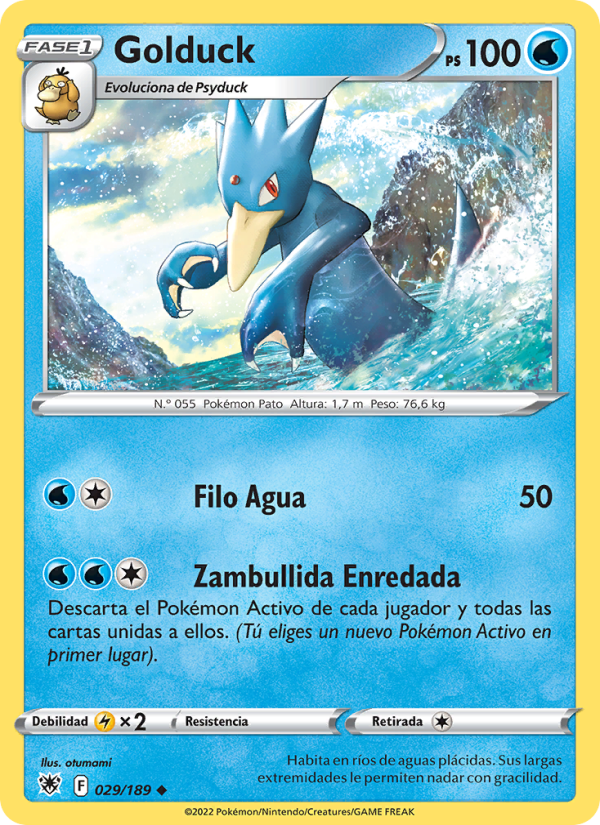 Golduck 029 — Astral Radiance (Spanish Pokémon TCG card)