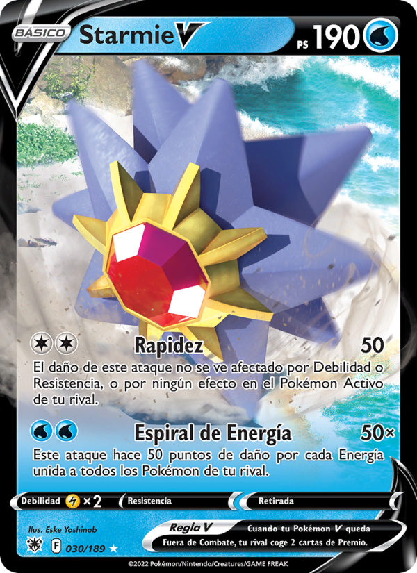 Starmie V 030 — Astral Radiance (Spanish Pokémon TCG card)