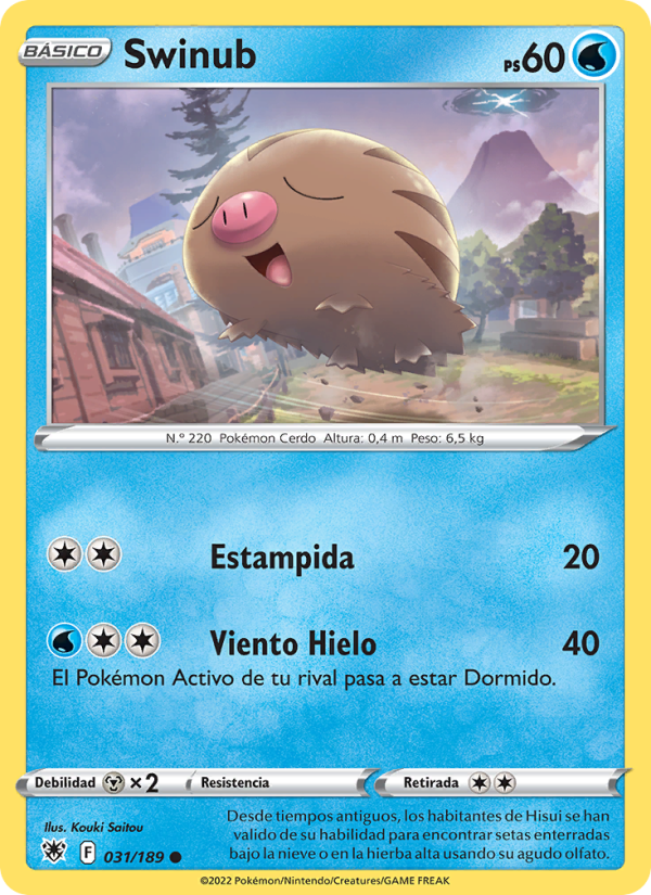 Swinub 031 — Astral Radiance (Spanish Pokémon TCG card)