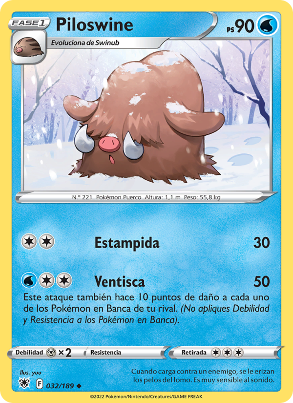 Piloswine 032 — Astral Radiance (Spanish Pokémon TCG card)