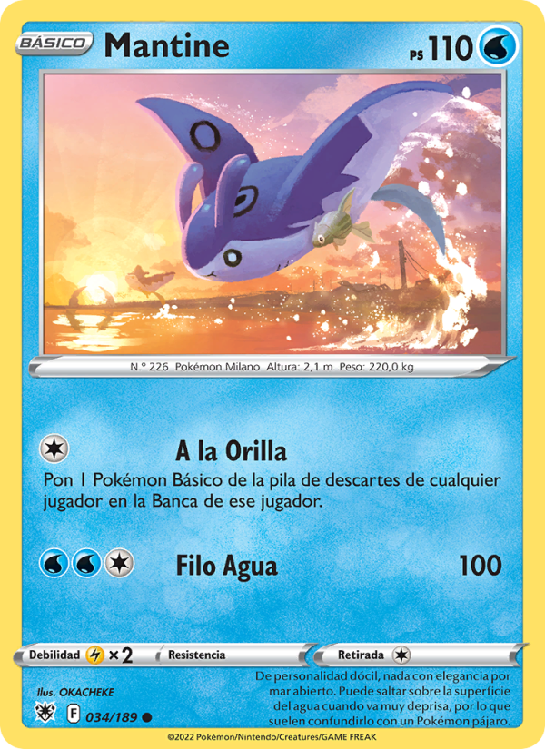 Mantine 034 — Astral Radiance (Spanish Pokémon TCG card)