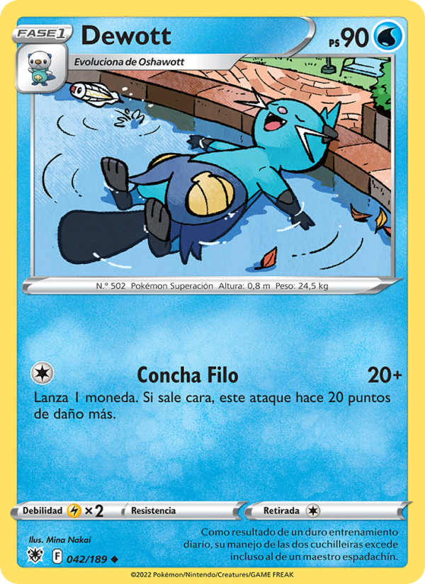 Dewott 042 — Astral Radiance (Spanish Pokémon TCG card)