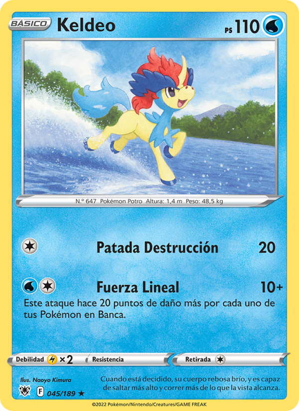 Keldeo 045 — Astral Radiance (Spanish Pokémon TCG card)