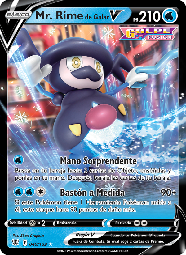 Mr. Rime de Galar V 049 — Astral Radiance (Spanish Pokémon TCG card)