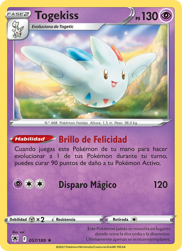 Togekiss 057 — Astral Radiance (Spanish Pokémon TCG card)