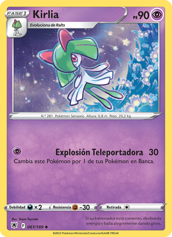 Kirlia 061 — Astral Radiance (Spanish Pokémon TCG card)