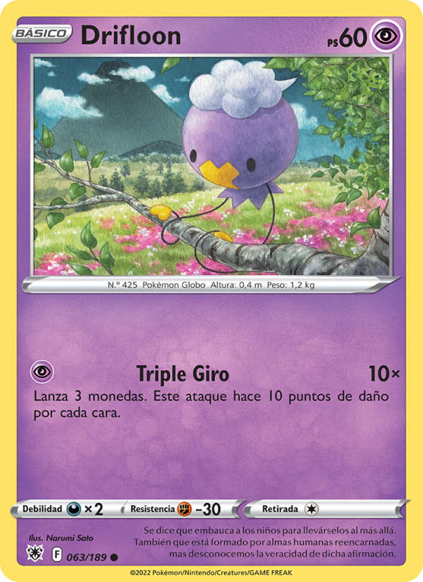 Drifloon 063 — Astral Radiance (Spanish Pokémon TCG card)
