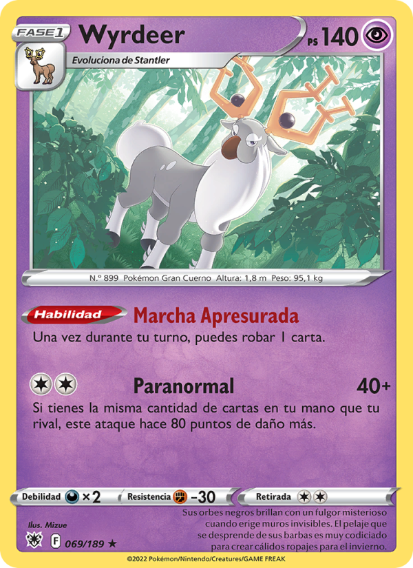 Wyrdeer 069 — Astral Radiance (Spanish Pokémon TCG card)