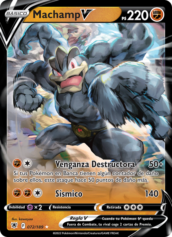 Machamp V 072 — Astral Radiance (Spanish Pokémon TCG card)