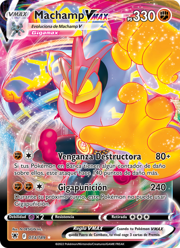 Machamp VMAX 073 — Astral Radiance (Spanish Pokémon TCG card)