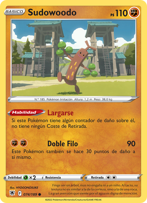 Sudowoodo 074 — Astral Radiance (Spanish Pokémon TCG card)