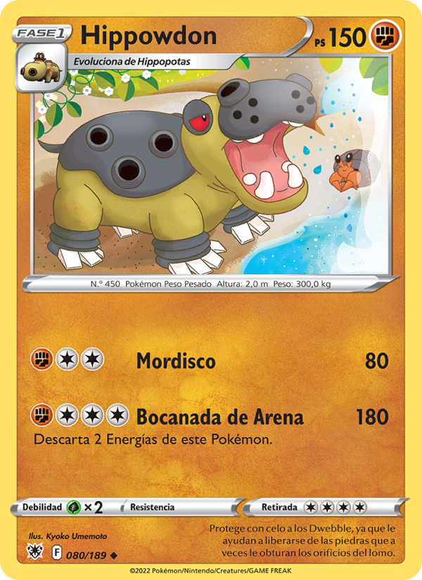 Hippowdon 080 — Astral Radiance (Spanish Pokémon TCG card)