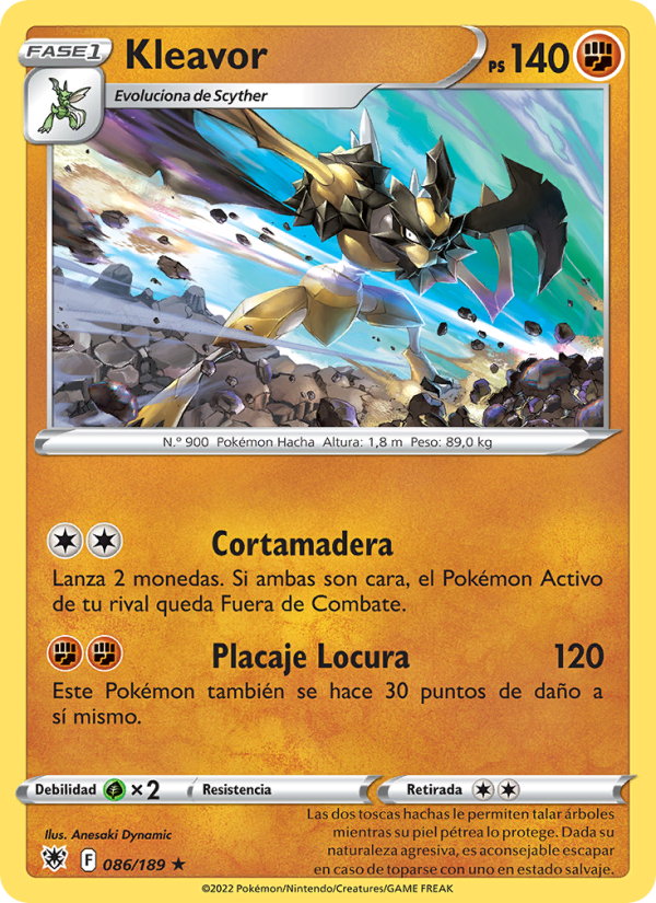 Kleavor 086 — Astral Radiance (Spanish Pokémon TCG card)
