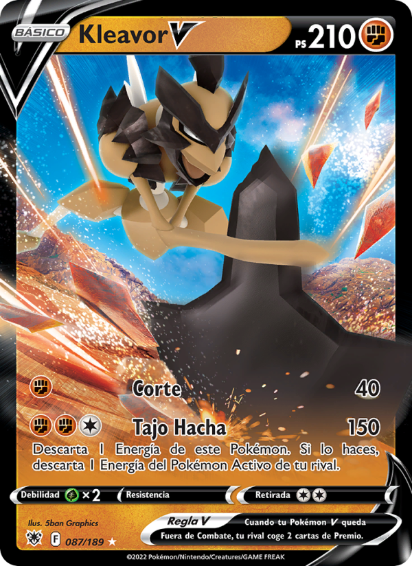 Kleavor V 087 — Astral Radiance (Spanish Pokémon TCG card)