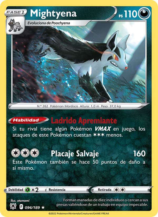Mightyena 096 — Astral Radiance (Spanish Pokémon TCG card)