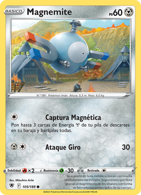 Magnemite 105 — Astral Radiance (Spanish Pokémon TCG card)