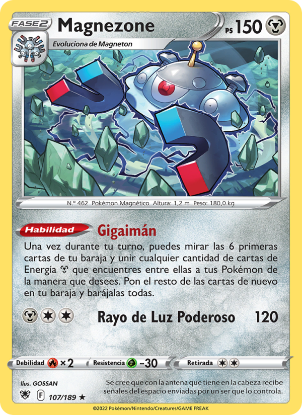Magnezone 107 — Astral Radiance (Spanish Pokémon TCG card)