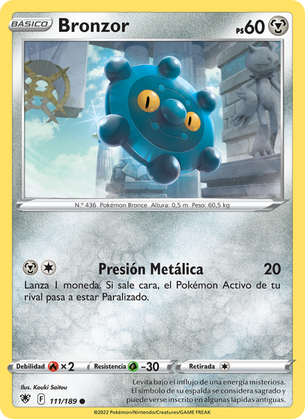 Bronzor 111 — Astral Radiance (Spanish Pokémon TCG card)