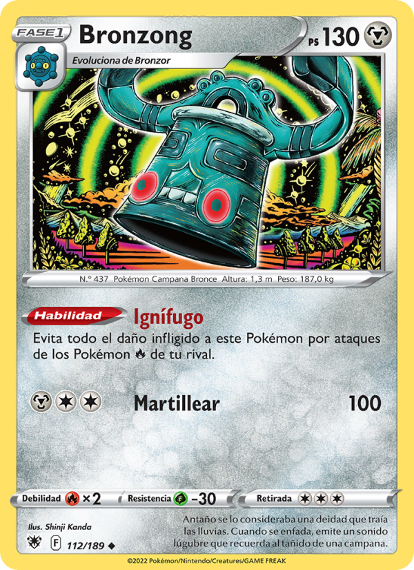 Bronzong 112 — Astral Radiance (Spanish Pokémon TCG card)