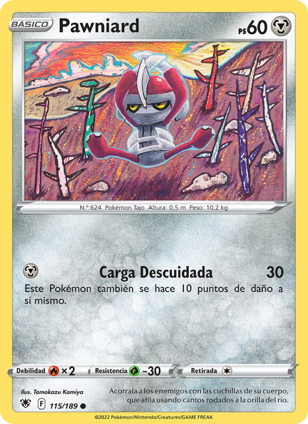 Pawniard 115 — Astral Radiance (Spanish Pokémon TCG card)
