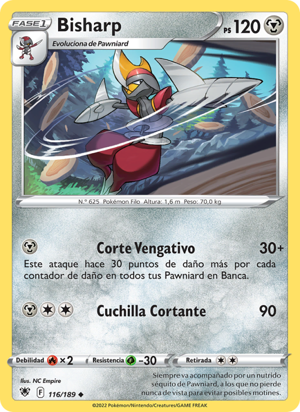 Bisharp 116 — Astral Radiance (Spanish Pokémon TCG card)