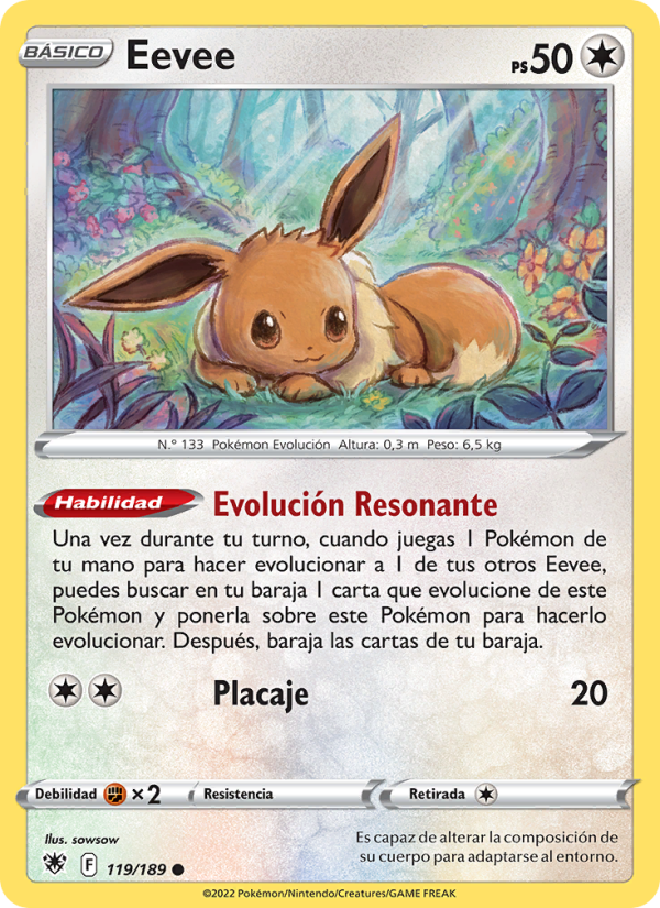 Eevee 119 — Astral Radiance (Spanish Pokémon TCG card)