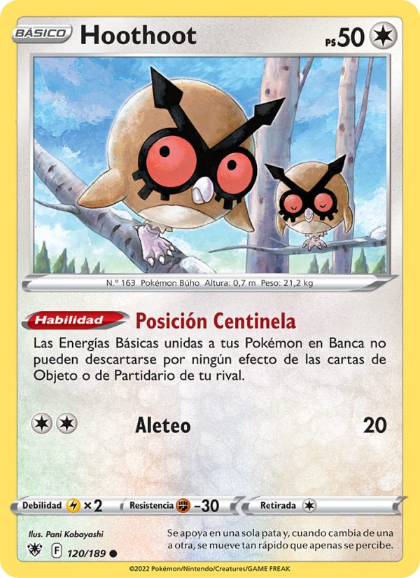 Hoothoot 120 — Astral Radiance (Spanish Pokémon TCG card)