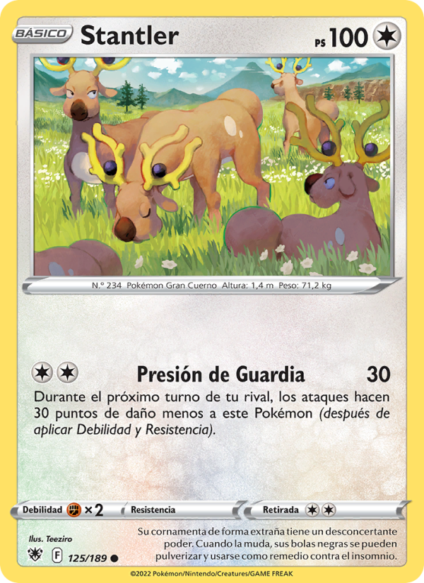 Stantler 125 — Astral Radiance (Spanish Pokémon TCG card)