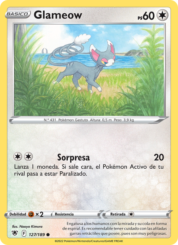 Glameow 127 — Astral Radiance (Spanish Pokémon TCG card)