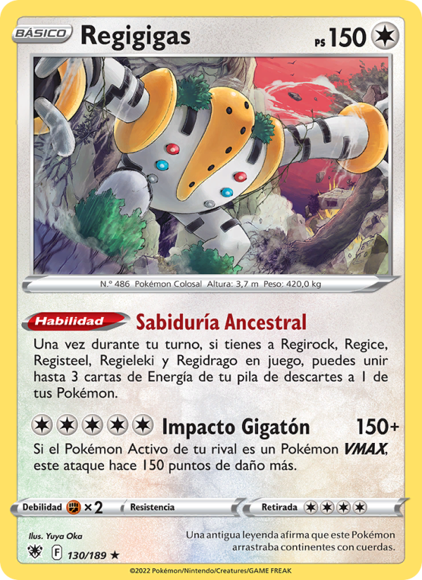 Regigigas 130 — Astral Radiance (Spanish Pokémon TCG card)