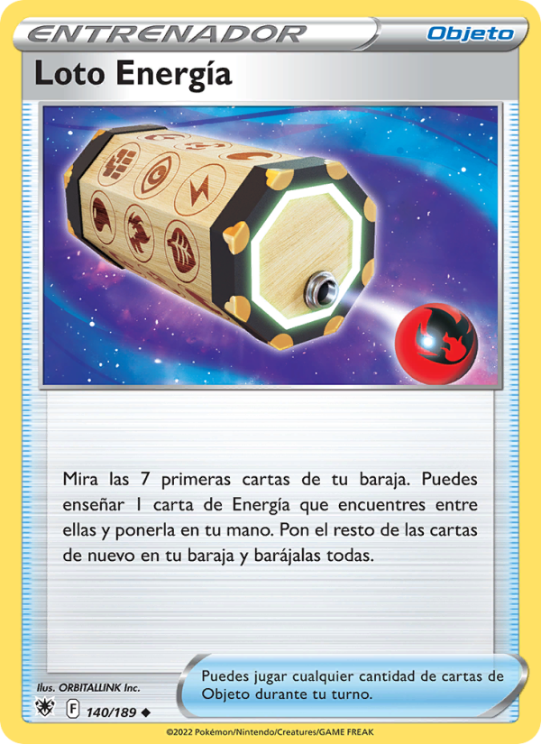 Loto Energía 140 — Astral Radiance (Spanish Pokémon TCG card)