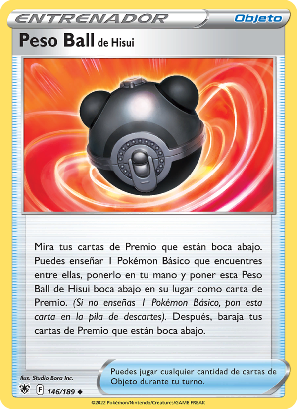 Peso Ball de Hisui 146 — Astral Radiance (Spanish Pokémon TCG card)