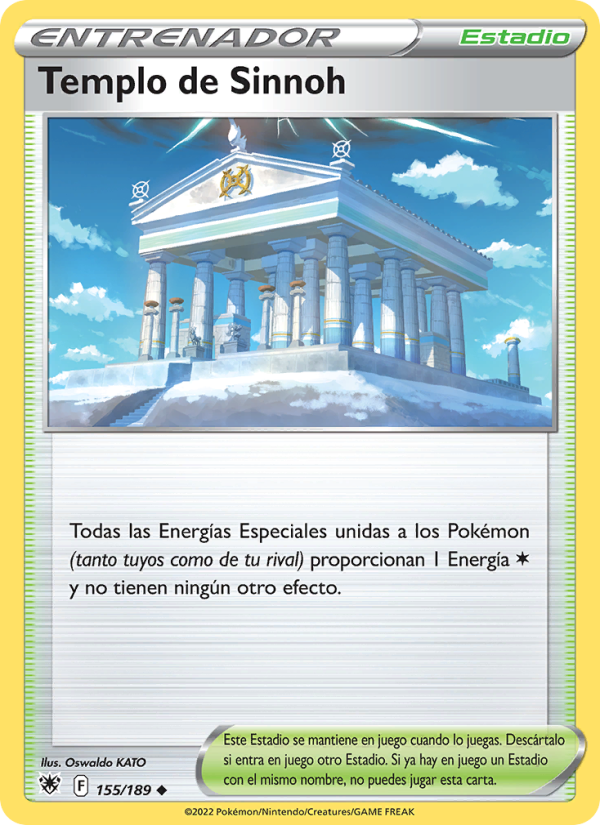 Templo de Sinnoh 155 — Astral Radiance (Spanish Pokémon TCG card)