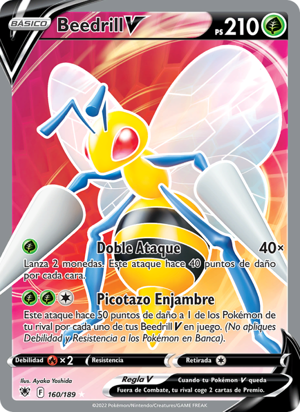 Beedrill V 160 — Astral Radiance (Spanish Pokémon TCG card)