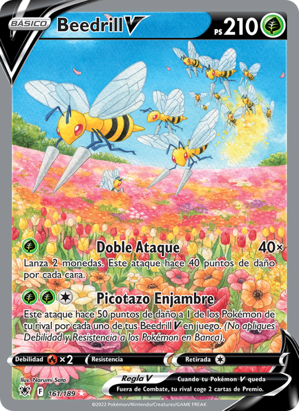 Beedrill V 161 — Astral Radiance (Spanish Pokémon TCG card)
