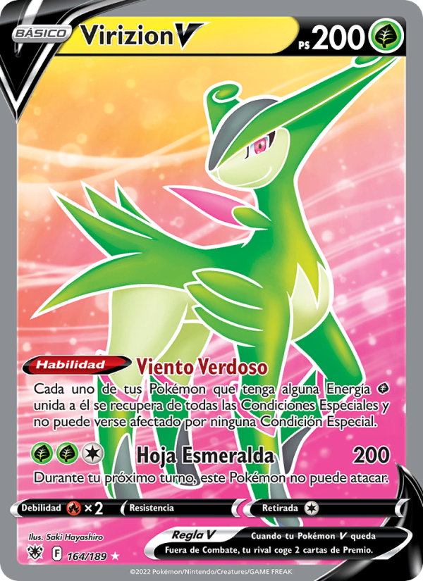 Virizion V 164 — Astral Radiance (Spanish Pokémon TCG card)