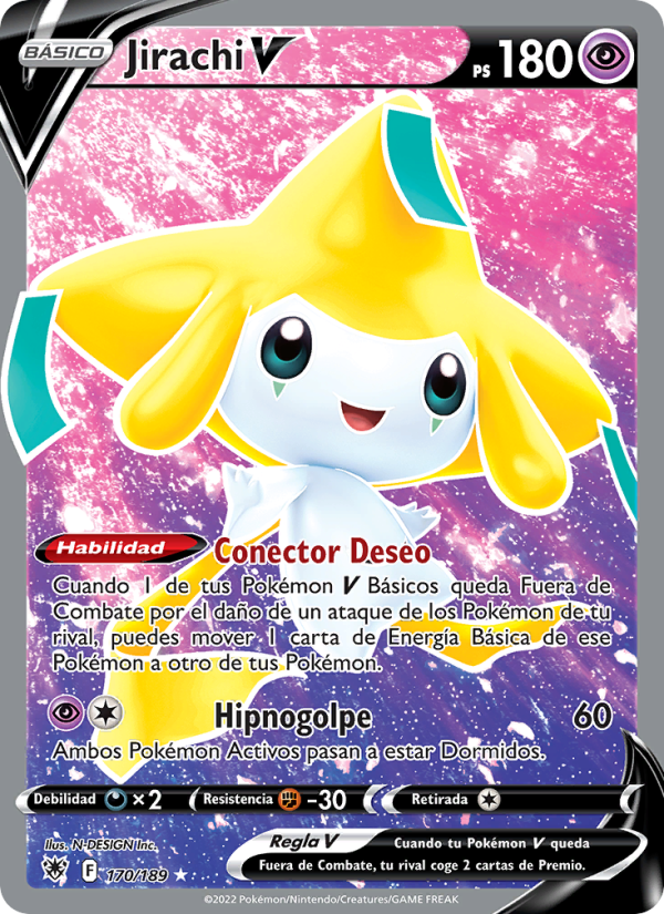 Jirachi V 170 — Astral Radiance (Spanish Pokémon TCG card)