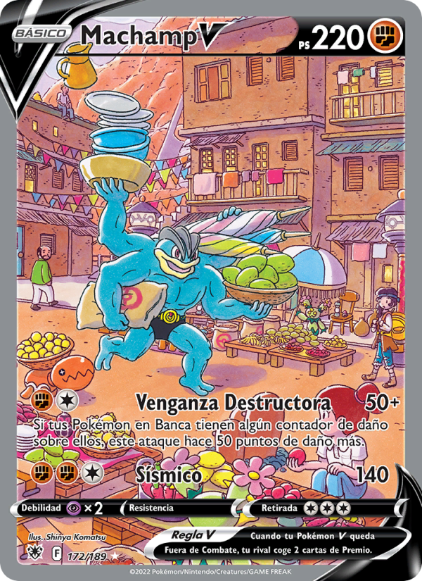 Machamp V 172 — Astral Radiance (Spanish Pokémon TCG card)