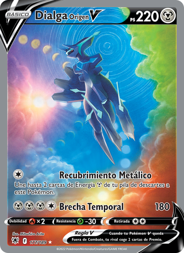 Dialga Origen V 177 — Astral Radiance (Spanish Pokémon TCG card)