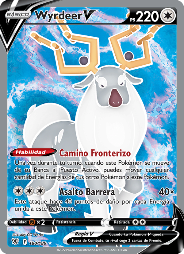Wyrdeer V 180 — Astral Radiance (Spanish Pokémon TCG card)
