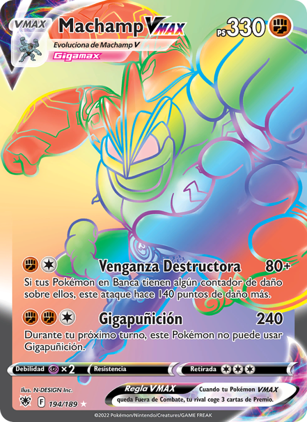 Machamp VMAX 194 — Astral Radiance (Spanish Pokémon TCG card)