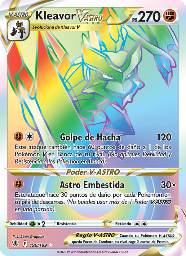 Kleavor V-ASTRO 196 — Astral Radiance (Spanish Pokémon TCG card)