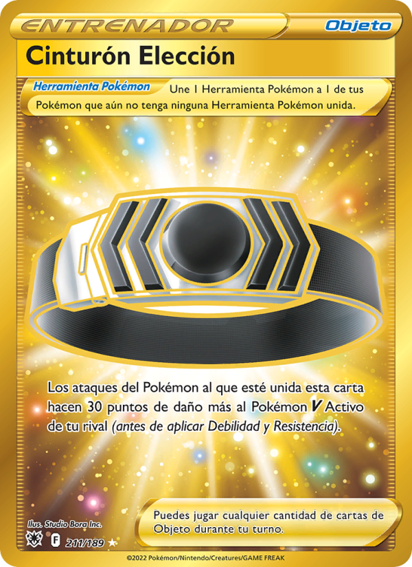 Cinturón Elección 211 — Astral Radiance (Spanish Pokémon TCG card)