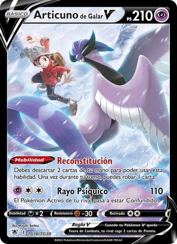 Articuno de Galar V TG16 — Astral Radiance (Spanish Pokémon TCG card)