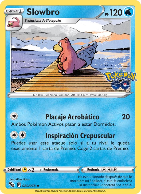 Slowbro 020 — Pokémon GO (Spanish Pokémon TCG card)