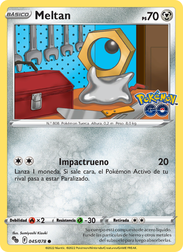 Meltan 045 — Pokémon GO (Spanish Pokémon TCG card)