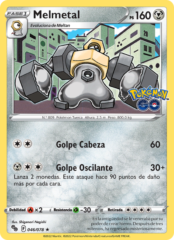 Melmetal 046 — Pokémon GO (Spanish Pokémon TCG card)